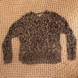 Black and Ivory Knitted Roxy Sweater